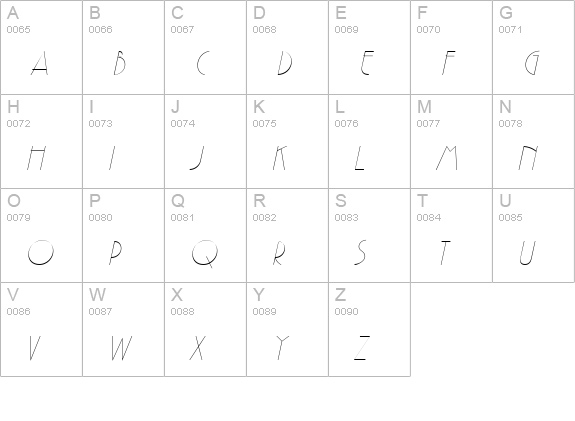 GatsbyFLF-Italic uppercase A-Z preview