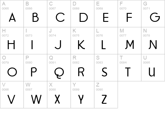 GaumontLight uppercase A-Z preview