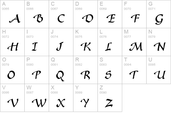 Gaze Bold uppercase A-Z preview