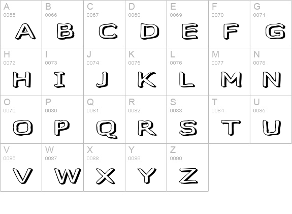 Gazzarelli uppercase A-Z preview