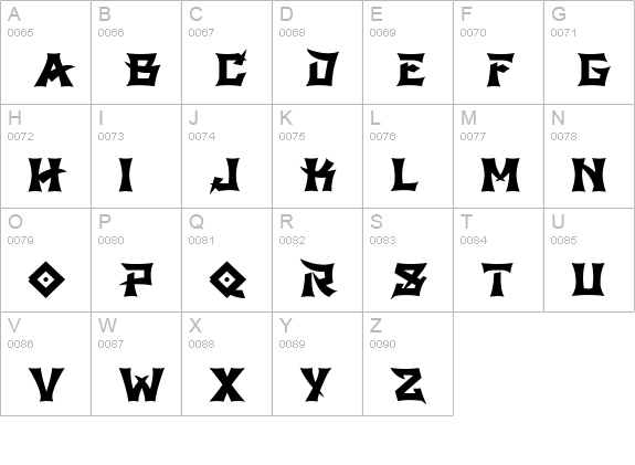 GB Shinto Regular uppercase A-Z preview