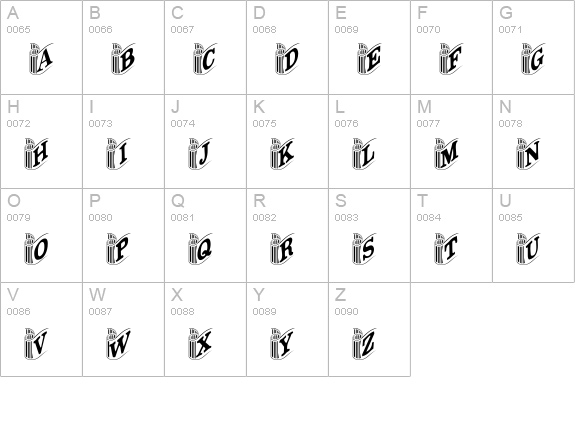GE Banners uppercase A-Z preview
