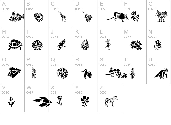 GE Elements of Nature II uppercase A-Z preview