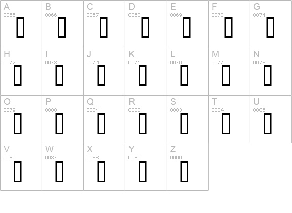 GE Motion uppercase A-Z preview