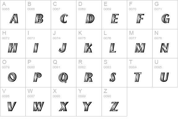 GE Nervous Twitch uppercase A-Z preview