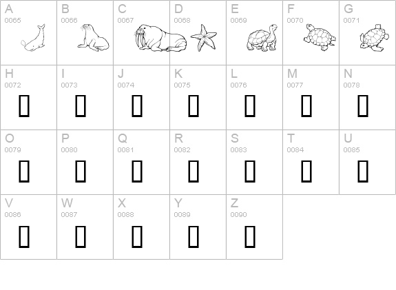 GE Out To Sea uppercase A-Z preview