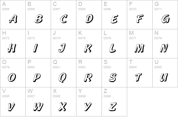 Gecko Regular uppercase A-Z preview