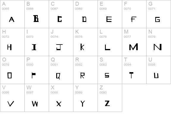 Geek Speek uppercase A-Z preview