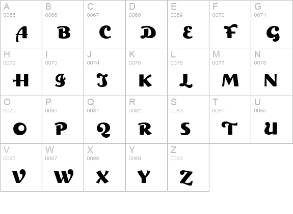Geetype uppercase A-Z preview