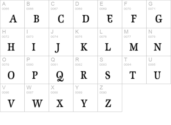 GeistInline uppercase A-Z preview