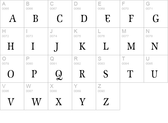 GeistSerifa uppercase A-Z preview