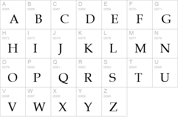 Gemerald uppercase A-Z preview