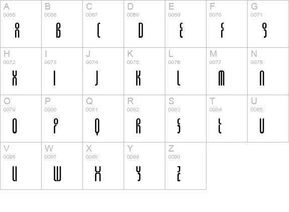 Gen3000 uppercase A-Z preview
