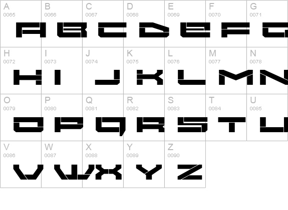 Gendouki uppercase A-Z preview