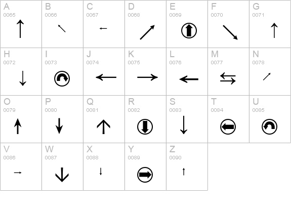 GeneralSymbolsP02 uppercase A-Z preview