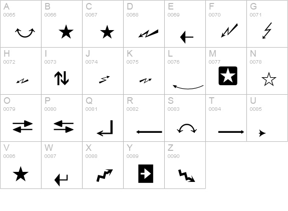 GeneralSymbolsP03 uppercase A-Z preview