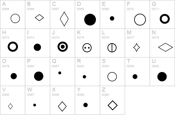 GeneralSymbolsP05 uppercase A-Z preview