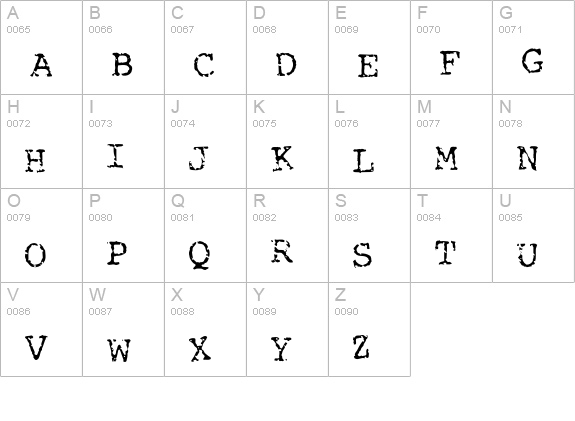 Generation uppercase A-Z preview