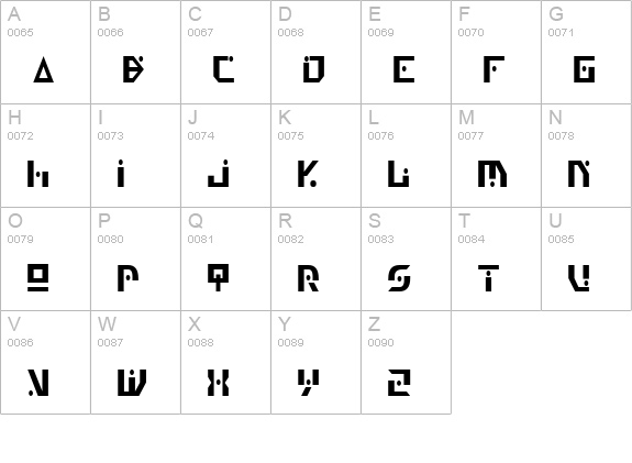 Generation Nth Condensed uppercase A-Z preview