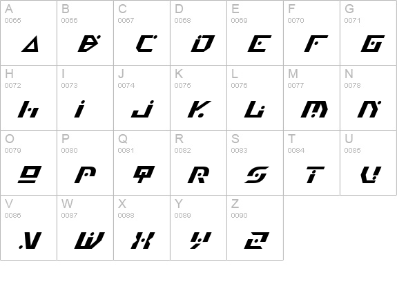 Generation Nth Italic uppercase A-Z preview