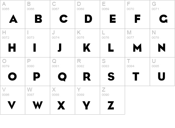 Genesis uppercase A-Z preview