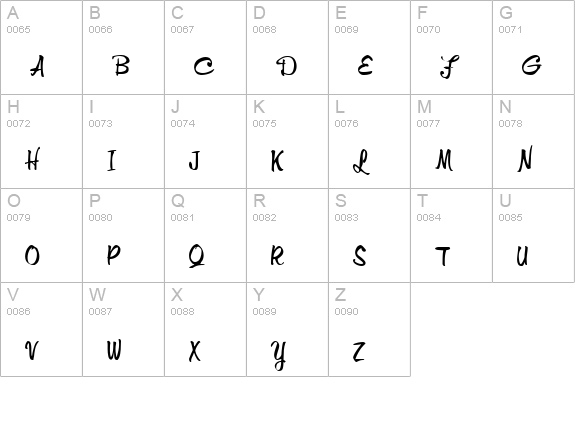 Genoveva uppercase A-Z preview