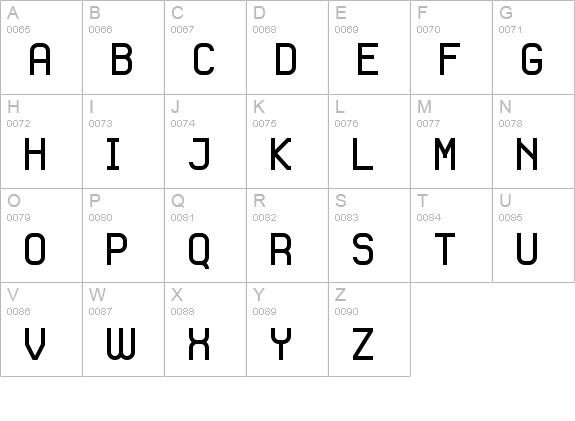 Genx Checker Cyr uppercase A-Z preview