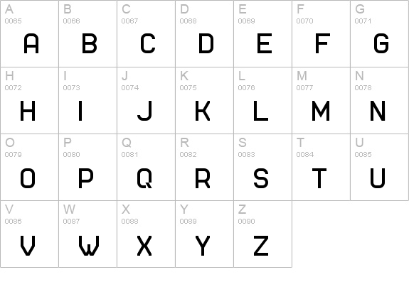 Genx Package uppercase A-Z preview