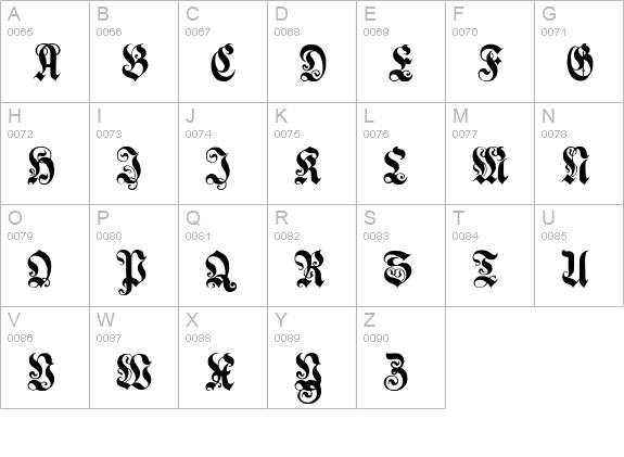 Genzsch Et Heyse uppercase A-Z preview