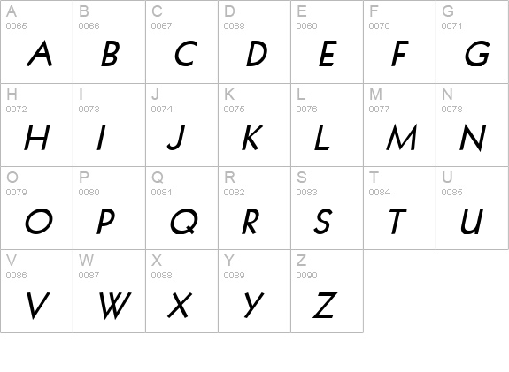 Geo 112 Bold Italic uppercase A-Z preview