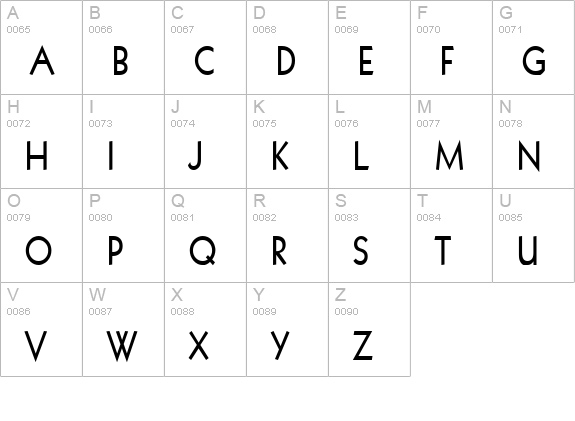 Geo 112 Condensed Bold uppercase A-Z preview