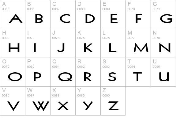 Geo 112 Extended Bold uppercase A-Z preview