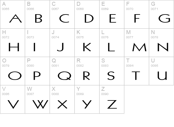 Geo 112 Extended Normal uppercase A-Z preview