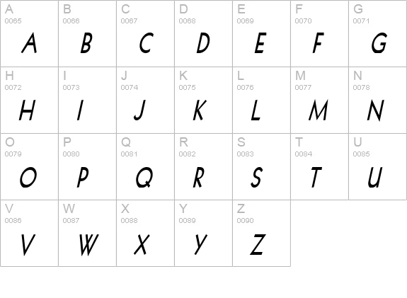 Geo 112 Thin Bold Italic uppercase A-Z preview