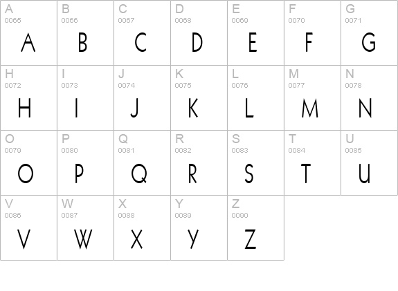 Geo 112 Thin Normal uppercase A-Z preview