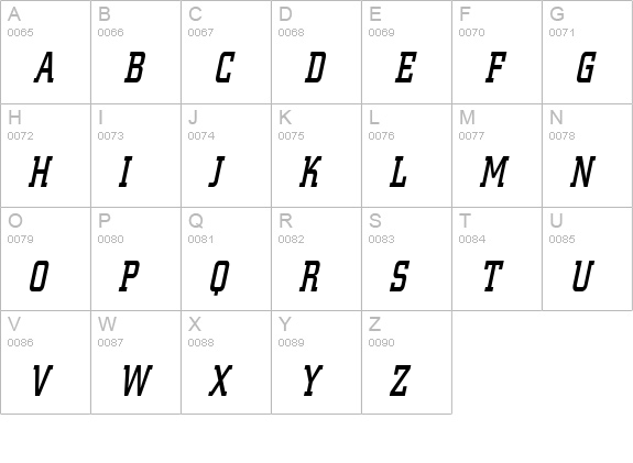 Geo 957 Thin Italic uppercase A-Z preview