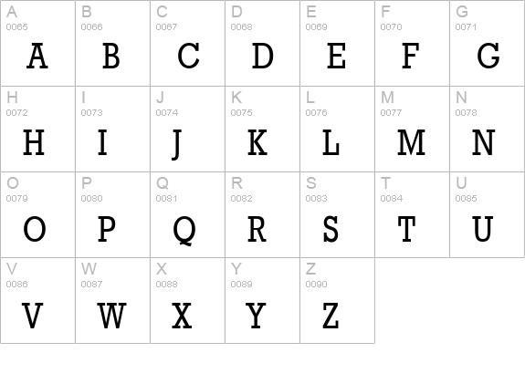 Geo 986 Condensed Normal uppercase A-Z preview