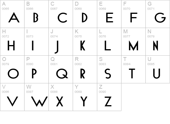 Geo Bold uppercase A-Z preview