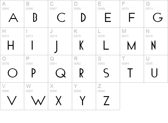 Geo-Plain uppercase A-Z preview