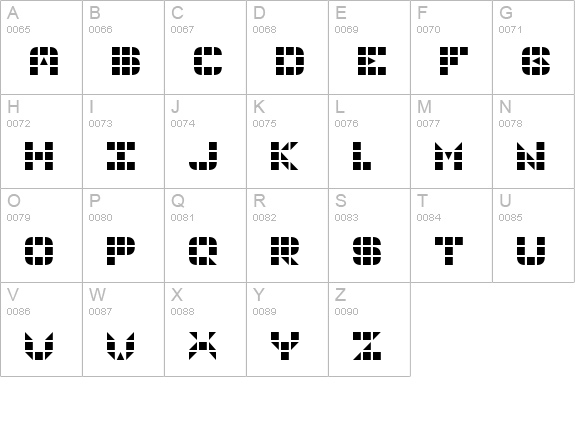 GeoGrid9 uppercase A-Z preview