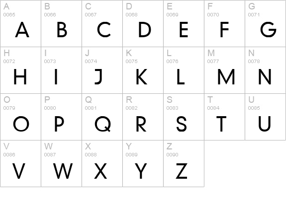 Geometrix Medium uppercase A-Z preview