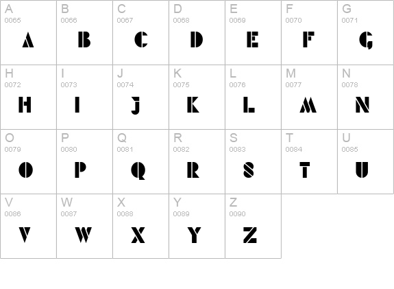 Geometron uppercase A-Z preview