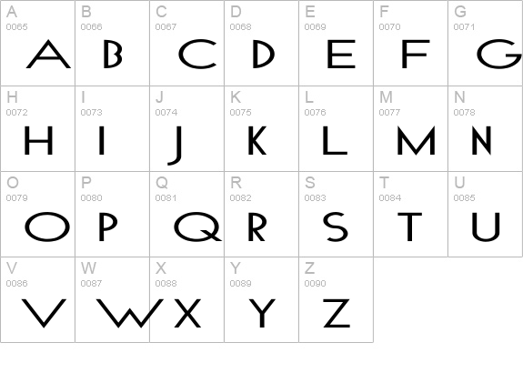 GeoPlain Ex uppercase A-Z preview