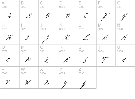 George Gibson uppercase A-Z preview