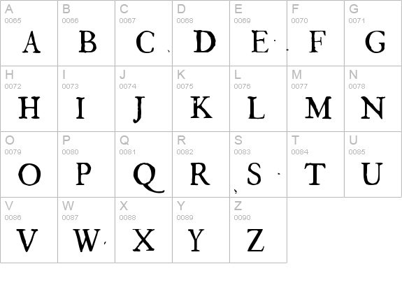 GeorgLight uppercase A-Z preview