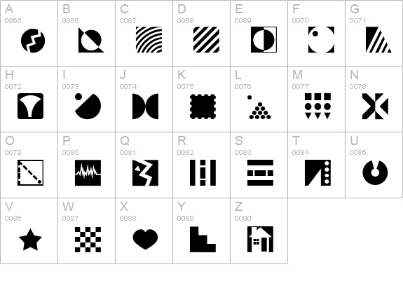 GeoType uppercase A-Z preview
