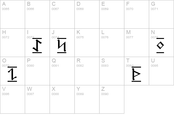 Germanic Runes 1 uppercase A-Z preview