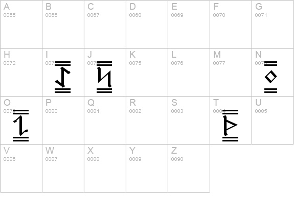 Germanic Runes 2 uppercase A-Z preview
