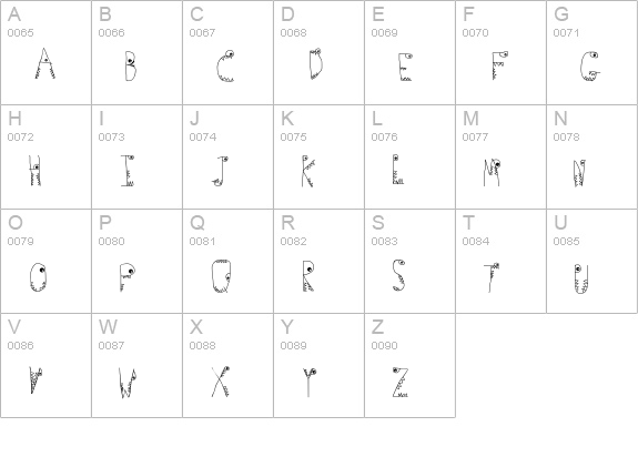 Germs uppercase A-Z preview