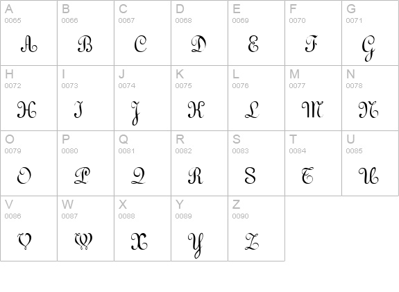 Gessele Regular uppercase A-Z preview